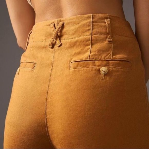 Anthropologie Maeve Relaxed Wide-Leg Trousers Pants NWT Size 14 - Picture 8 of 8